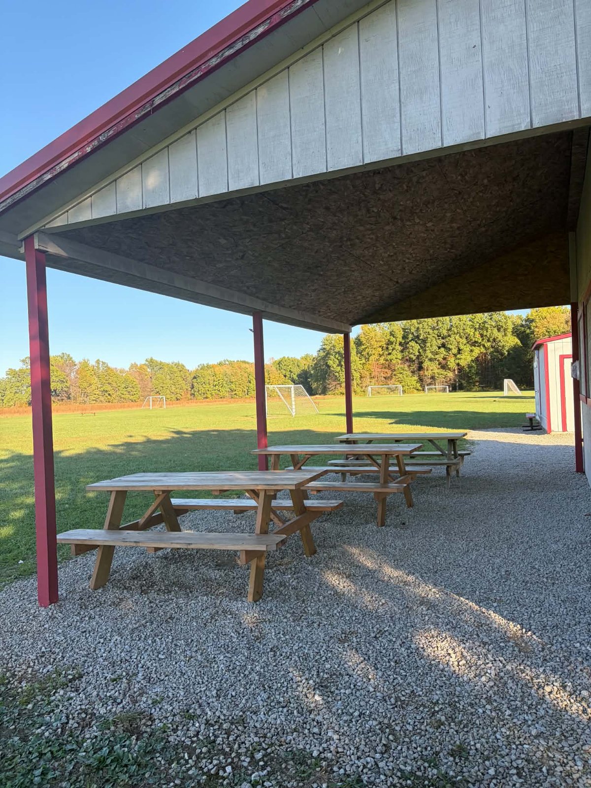 Picnic shelter at the Bethel Legion soccer fields